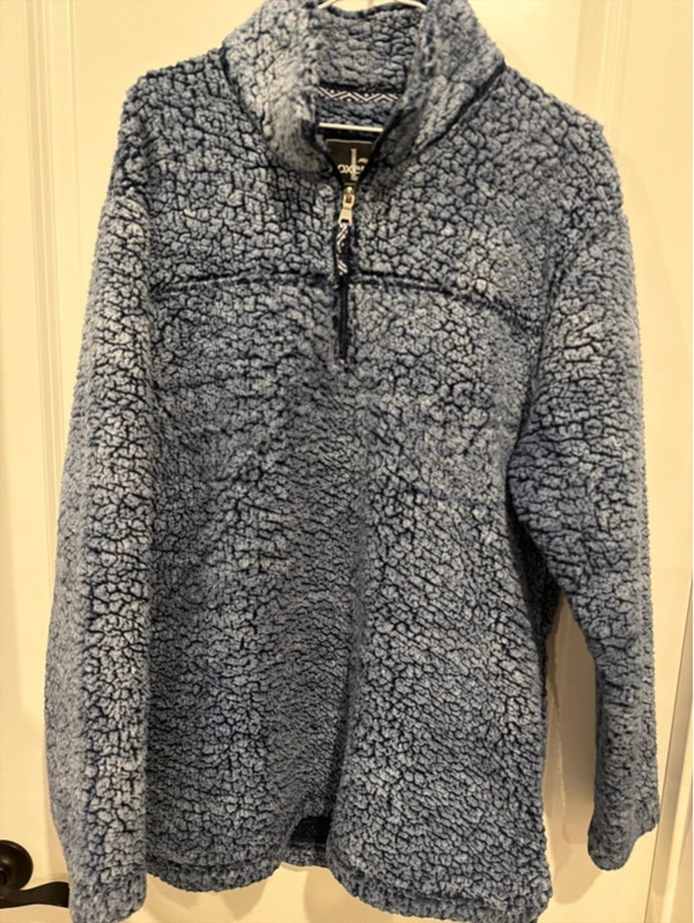 Boxercraft Women’s XL Blue Sherpa Fleece Quarter Zip Pullover
